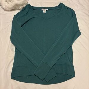 Athleta Teal Crewneck Knit Top